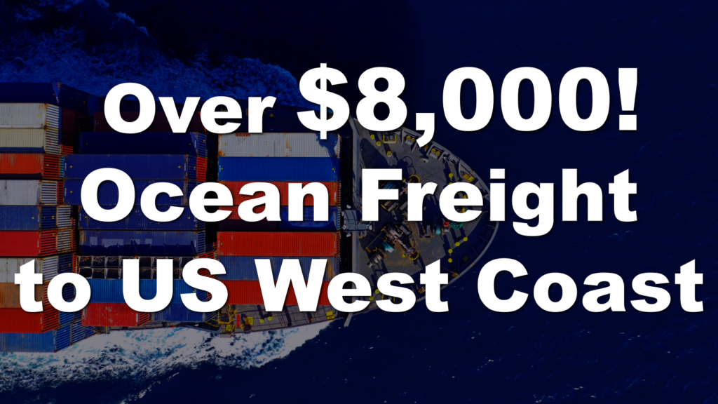 Ocean freight Rates to the West Coast of North America Hit a New High! Space Shortage Continues.